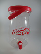Coca-Cola Beverage Bell Jar with Spout Plastic 132 Oz Screw Top Lid Set of 6 - £18.99 GBP