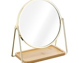 The Navaris Vanity Mirror With Tray Is A Double-Sided Table Top Makeup M... - $36.99
