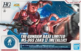 Hg The Gundam Base Limited MS-06S Zaku Ii [METALLIC]--1/144 Scale Model Kit--NIB - £36.87 GBP
