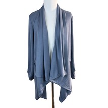 Anthropologie Ella Mara Cardigan Jacket Womens Small Blue Open Drawstrin... - £19.94 GBP