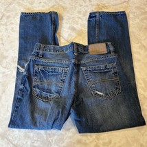 Aeropostale Driggs Slim Bootcut Jeans 28x28 Distressed Medium Wash Men&#39;s... - $313.26 MXN