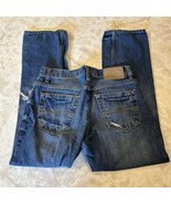 Aeropostale Driggs Slim Bootcut Jeans 28x28 Distressed Medium Wash Men&#39;s... - $313.26 MXN