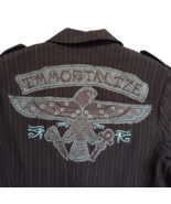 Mark Ecko Cut &amp; Sew Blazer L Brown Immortalize Falcon Egypt Elbow Patch ... - $27.63