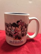 Minnie Mouse Cup Walt Disney World Parks Coffee Mug Purple 3-D 16oz Raised Image - £11.65 GBP