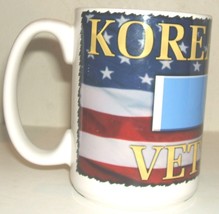 ceramic coffee mug: Korean War Veteran tall coffee mug US Army USMC Navy USAF - $25.00