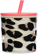 Kate Spade New York Insulated Tumbler with Reusable Straw, Leopard Print... - $52.99
