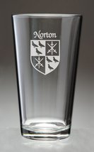Norton Irish Coat of Arms Pint Glasses - Set of 4 (Sand Etched) - £54.23 GBP