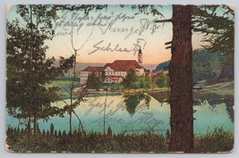 Isartal Kloster Schäftlarn Monastery Overlooking Lake Germany Vintage Postcard - $14.45