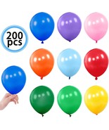 200 Pc Rainbow Set Assorted Colors Latex Party Balloons Decoration 5 In+... - $17.99
