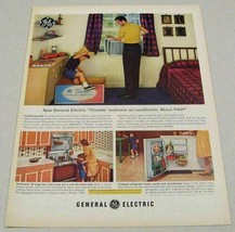 1963 Print Ad General Electric Thinette Air Conditioner, Compact Refrige... - $13.60