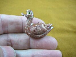 Y-DUC-6 red white DUCK bird stone soapstone CARVING PERU I love water fo... - $162.15 MXN