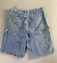 Lee Dungarees Carpenter Jeans Shorts Mens 34x12 Blue Denim Cargo Relaxed... - $19.67