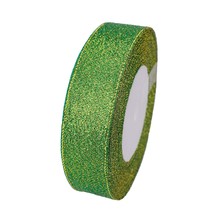 1 Inch Wide Sparkly Glitter Ribbons,Colorful Gold Metallic Color Ribbons For Gif - £10.15 GBP