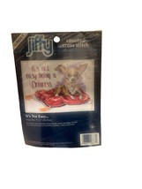 JIFFY Counted Cross Stitch Kit - IT&#39;S NOT EASY.... 7&quot; x 5&quot; -  Princess! - $5.00