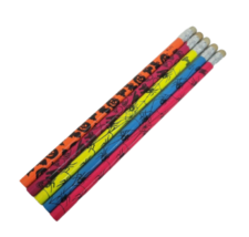 5 VINTAGE LISA FRANK SCARY HALLOWEEN NEON BRIGHT COLORED PENCILS PUMPKIN... - $19.00