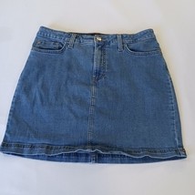 Lee Regular Fit Women’s Blue Mid-Rise Denim Skort Measured Waist 32" image 14