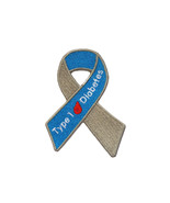 Awareness Ribbon Type 1 Diabetes Embroidered Iron On Patch Gifts Fundrai... - $111.91 MXN