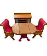 Fisher Price Loving Family Dollhouse Dining Room Set With Table Chairs &amp;... - $19.20