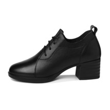 New Retro High-Heeled Shoes Leather Women&#39;s Dress In The Opening Round Women&#39;s S - £63.85 GBP