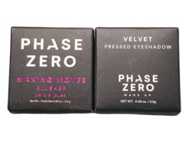 LOT Phase Zero Pressed Eyeshadow In Velvet &amp; Making Moves 0.09oz/2.5g Ne... - $10.36