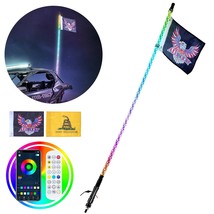 VEVOR 1 PC 3 FT Whip Light, APP &amp; RF Remote Control Led Whip Light, Wate... - $1,350.07 MXN