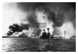 Uss California Sinking During Pearl Harbor Attack Battleship WW2 4X6 Photo - £8.32 GBP