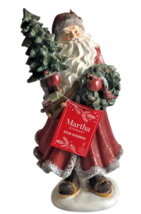 Martha Stewart Santa Claus With Christmas Tree Wreath Snowshoes 12&quot; Tall Resin - $66.61