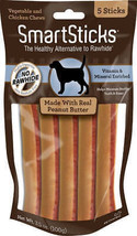 Peanut Butter Smartbones Smartsticks: Rawhide-Free Dog Chews - £6.95 GBP+