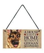 A House Is Not A Home Without A German Shepherd Sign Hanging Decor 8&quot;X4&quot; - $12.24 CAD