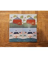 Set of 4 Coasters - Schoolhouse American Flag - Coffee Mug School Americ... - €10,27 EUR