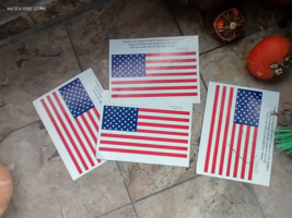 4 pcs VTG Ephemera 11&quot;X8.75 &quot; GEORGE BUSH sept 11 2001 USA FLAG paper po... - £7.70 GBP