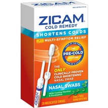 Zicam® Cold Remedy Homeopathic Nasal Swabs, 20 Disposable Swabs..+ - £20.63 GBP
