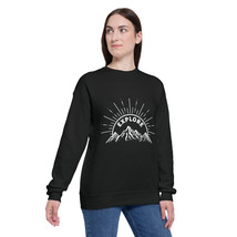 Lore unisex drop shoulder sweatshirt white mountain graphic adventure nature wanderlust thumb200