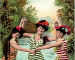 Bathing Bellezze Stampato W Theater Programma Reverse Unico 1909 DB Post... - $38.89