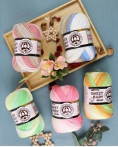 Multicolored Sweet Baby Batik Yarn. For hand knit and crochet. By Ören Bayan Mad - £27.96 GBP
