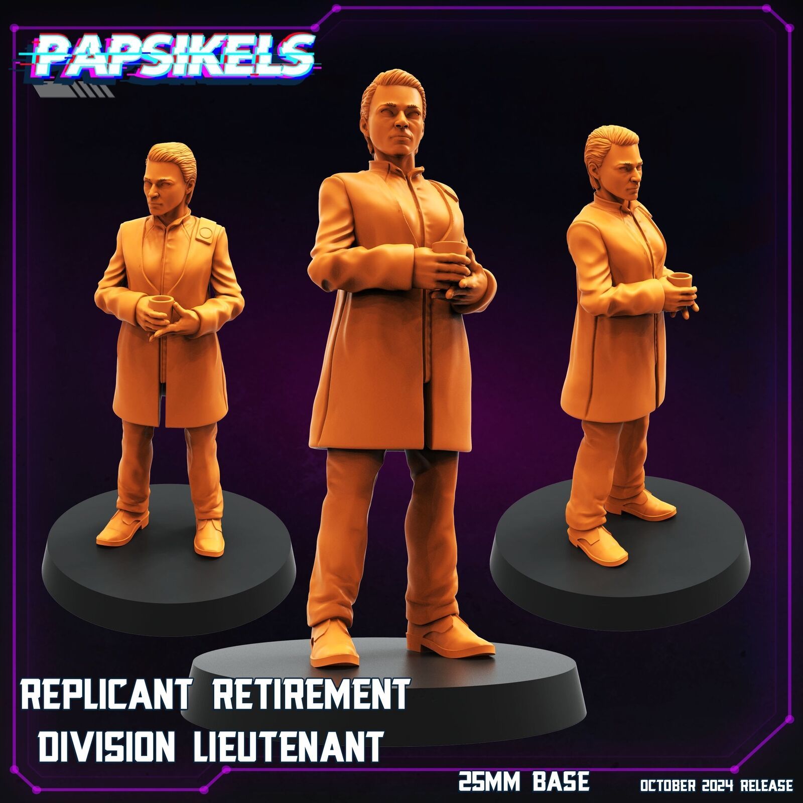 3D Printed Papsikels Replicant Retirement Division Lieutenant October 2024 - $7.82+
