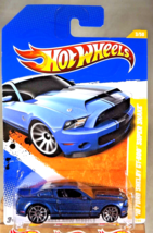 2011 Hot Wheels #3 New Models 3/50 &#39;10 Ford Shelby GT-500 Super Snake Blue w10Sp - £11.03 GBP
