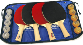 Family Premium Table Tennis Bundle Set - 4 Regulation Ping Pong Paddles,... - £31.05 GBP