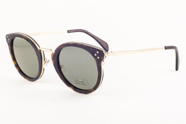 Celine CL 40011U 52A Dark Havana / Green Sunglasses CL40011U 52A 48mm - £245.86 GBP