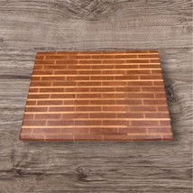 Handcrafted End Grain Maple and Cherry Brick Pattern Cutting Board Butch... - $3,680.53 MXN