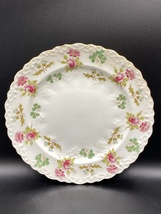 Aynsley 8&quot; Plate, white bone china, roses, thistles, shamrocks, Antique ... - £24.47 GBP
