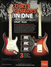 Fender American Deluxe Strat Plus guitar advertisement Stratocaster ad print - £3.36 GBP