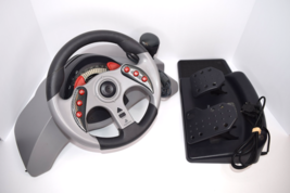 PlayStation Mad Catz MC2 Racing Steering Wheel and Pedals PS1/PS2 Tested... - $24.74