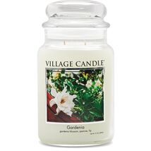 Gardenia Large Glass Apothecary Jar Candle, 21.25 oz – Elegant Floral Am... - $41.53