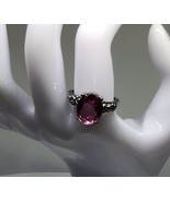 Radiant Orchid Triplet Quartz Solitaire Stainless Steel Ring Size 8 - $34.28 CAD
