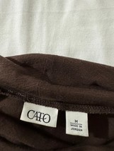 Cato Women's Brown Cowl Neck Short Sleeve Pullover Blouse Sweatshirt Size Medium image 5