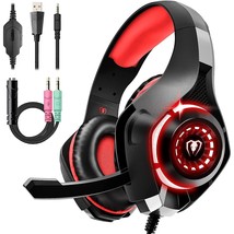 Gaming Headset For Ps4, Ps5, Pc, Xbox One, Over-Ear Gaming Headphones Wi... - $37.99