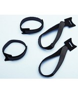 10 Cord &amp; Cable WRAPS 10&quot; Hook Loop BLACK Nylon Fasteners 10 inch Ties S... - $26.09 CAD