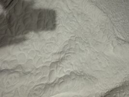 PIUBELLE PIU BELLE Portugal White Matelasse Textured King Floral Coverle... - $83.87