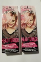2 Schwarzkopf Got 2b Head Turner Temporary Hair Color Spray Pink Candy Cotton - £9.72 GBP